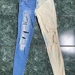 American eagle half bleached jeans size 2